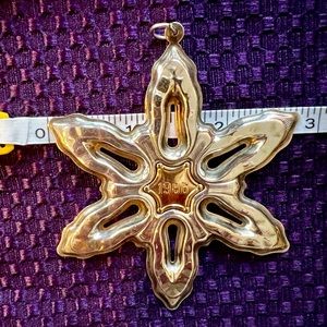 Gorham Sterling and Gold Christmas Snowflake 1986 edition